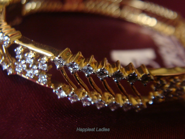 Designer Diamond Bangle from Abharan Jewelers Happiest Ladies